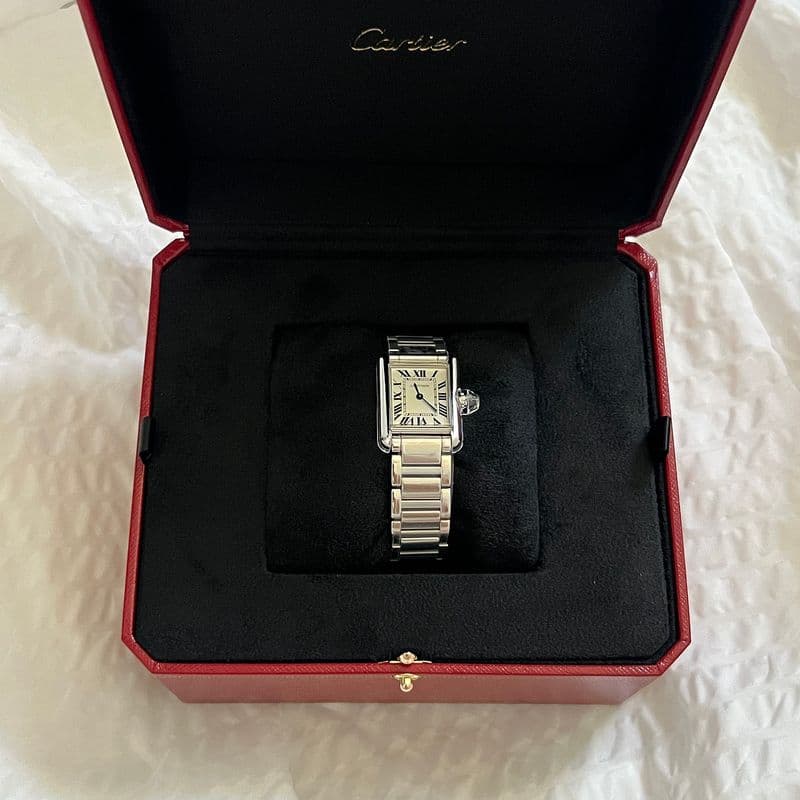 까르띠에 탱크 머스트 스틸 스몰, 공홈 구매 성공 후기 - 다이아 모델과 비교