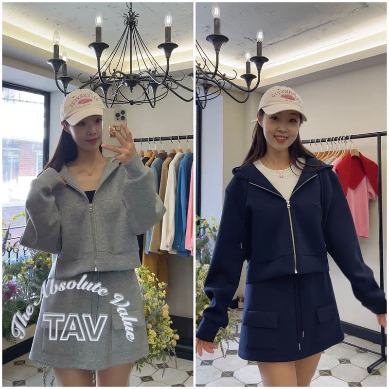 한남동 디자이너 브랜드 TAV(타브), 365일 데일리 룩으로 좋은 프리미엄 후드집업 & 스커트 착용 후기