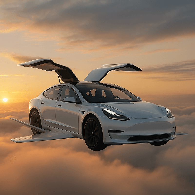 일론 머스크의 상상, 하늘을 나는 테슬라 올해 공개되나?