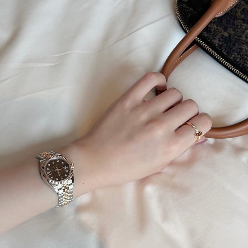 롤렉스 데이저스트 콤비 코디｜ 셀린느 틴 오노린 백과 겨울 데일리룩 모음