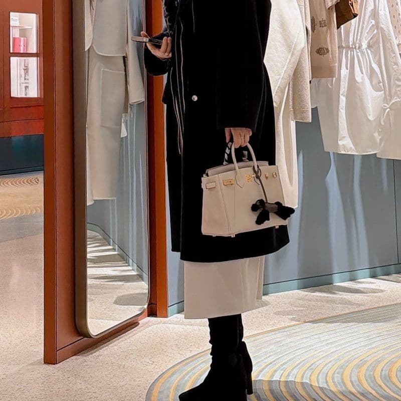 에르메스 쿼터백, 버킨 25 끄레 컬러 사계절 코디