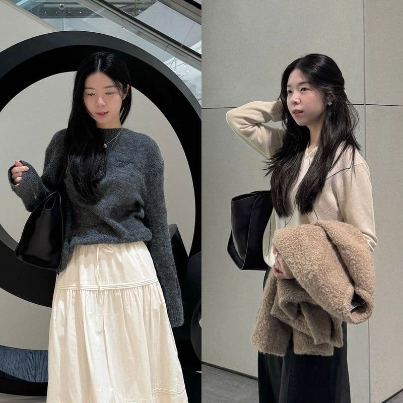 더로우 말로백 블랙 OOTD 모음 (feat. 반클리프 프리볼 목걸이·빈티지 다이아)