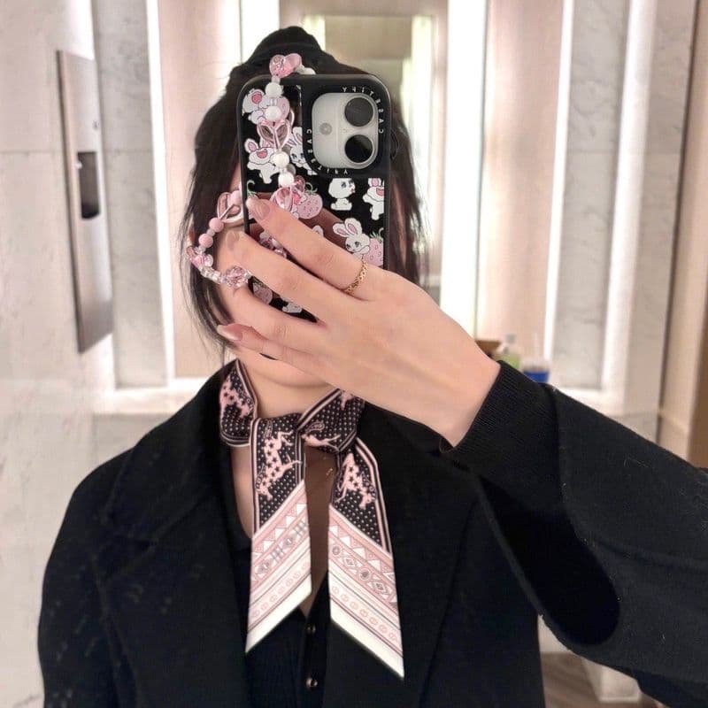 에르메스 핑크 반다나 트윌리 연출법 3가지 & 미니 에블린 꾸미기