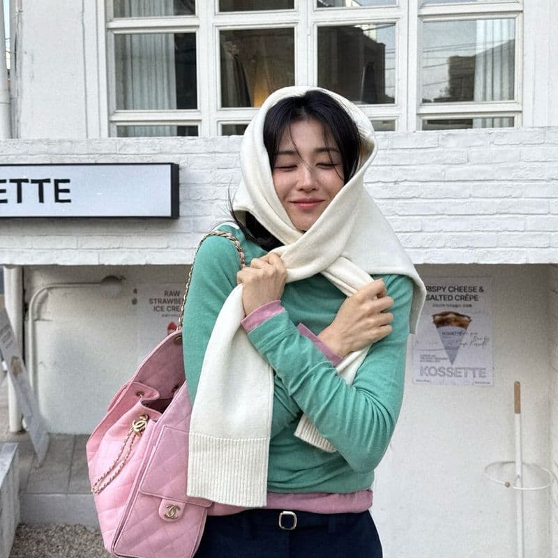 박하선 사복 패션｜샤넬 25백 핑크 vs 데님