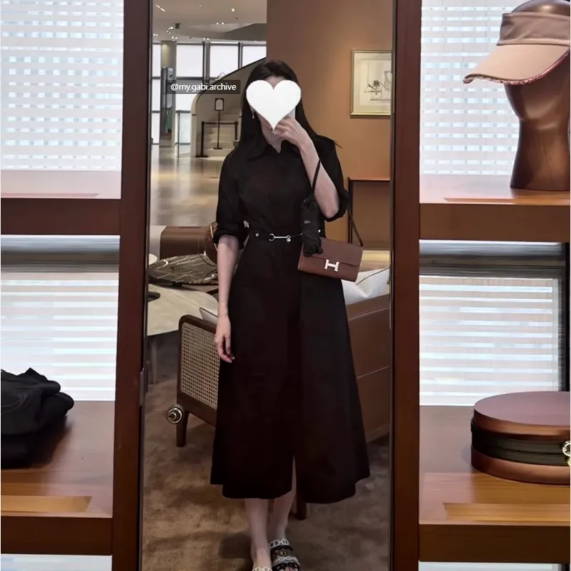 FW 에르메스 승마 셔츠 드레스 블랙 착용샷 후기 및 코디 팁 (feat. 콘스탄스 투고)