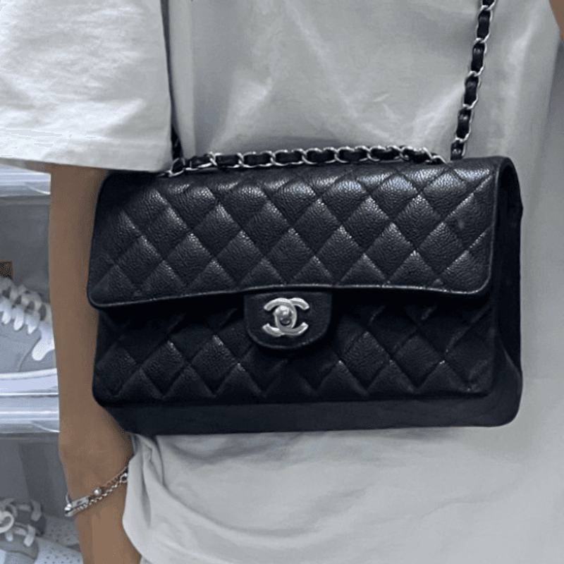 샤넬 클래식 미디움, 캐비어 은장 구매 후기