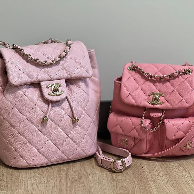 샤넬 핑크 백팩 추천! 투포켓 듀마, 어반 스피릿 전격 비교