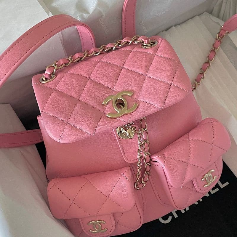 A review of Chanel's iconic backpacks: the Duma One Pocket, Duma Two Pocket, and the Urban Backpack!