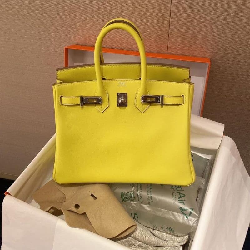 Looking for a vibrant Hermes bag? Consider the Swift Birkin in Lime – such a chic color to style!