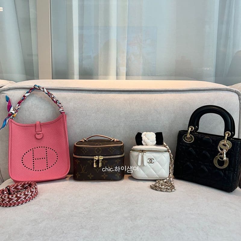 에루샤디 명품 대표 미니백 가격 비교 후기! 에르메스 에블린, 루이비통 니스나노, 샤넬 베니티, 디올 레이디디올까지