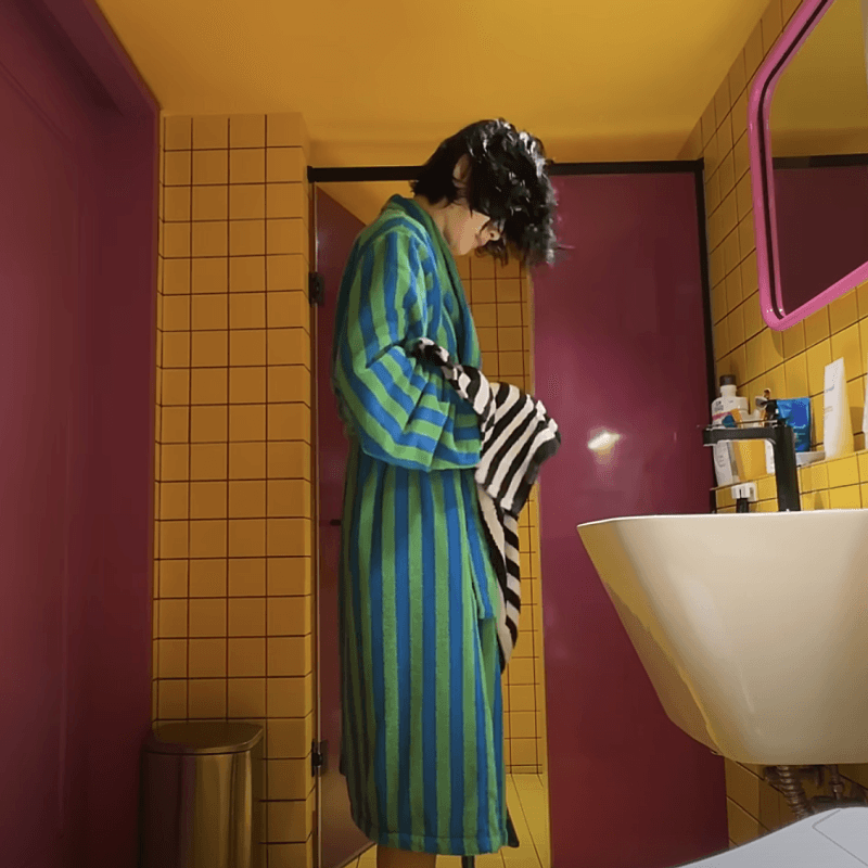 Nana's home immediately captivates with its bold and sensual interior design.