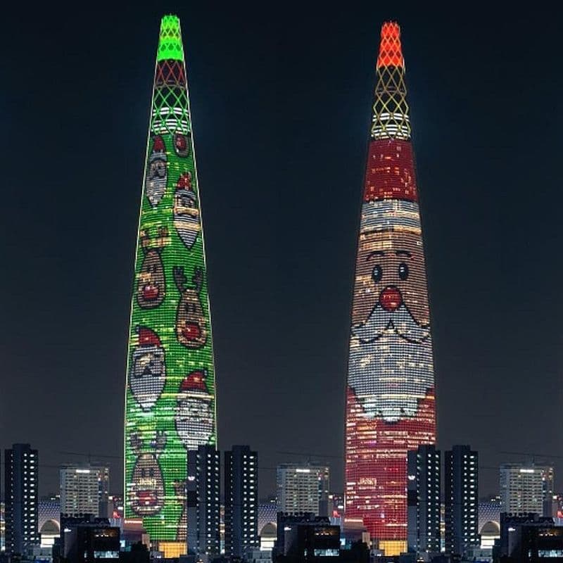 롯데월드타워 초대형 크리마스 타운 조성