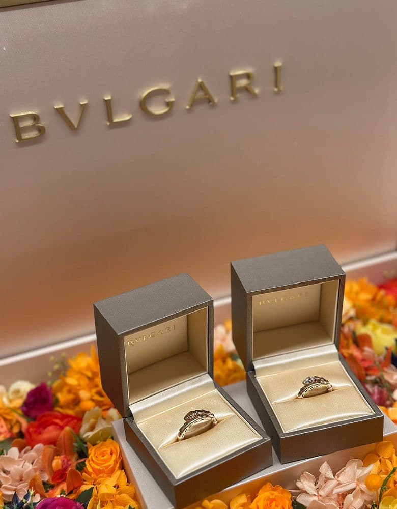 불가리 세르펜티 데미파베 링 로즈골드