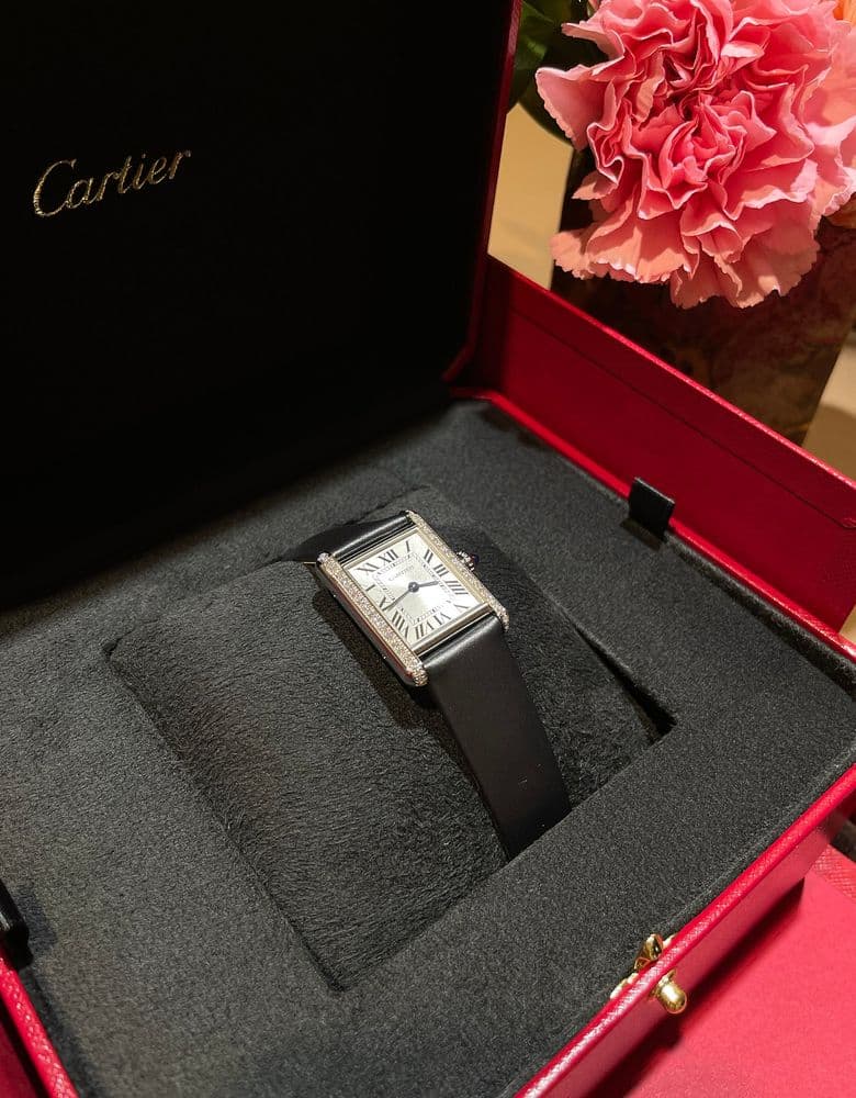 까르띠에 탱크머스트 다이아 파베