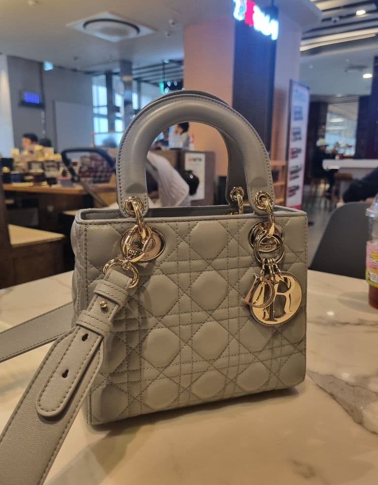 Dior Lady Dior Bag, Stone Grey