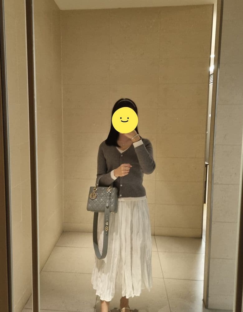 Dior Lady Dior Bag, Stone Grey