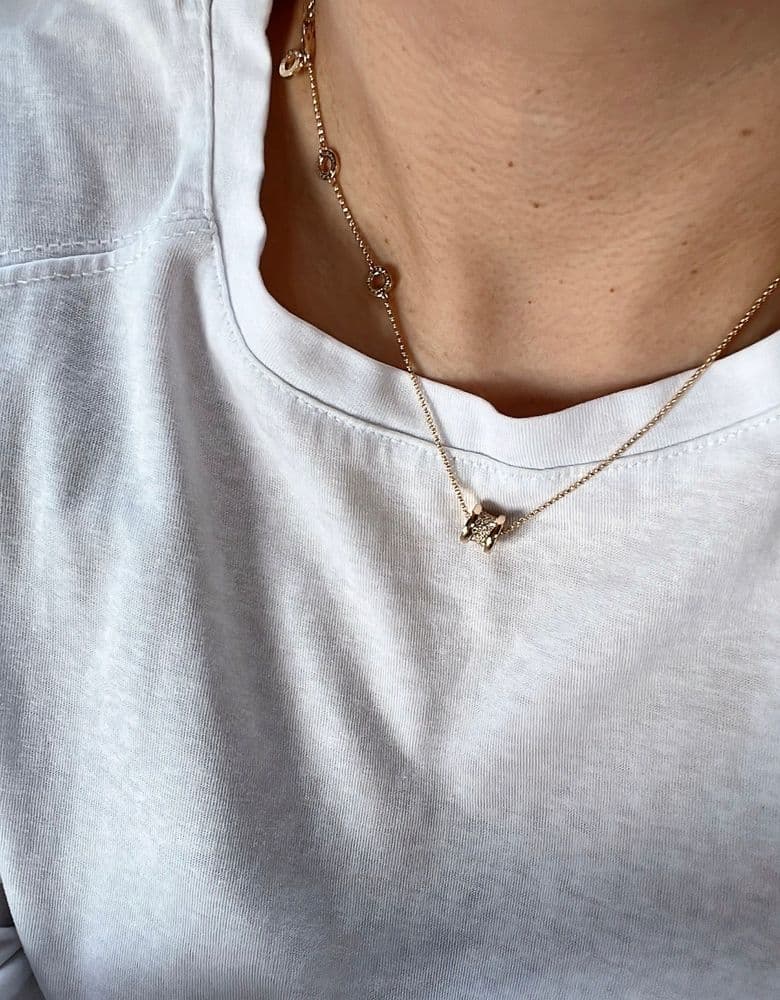 불가리 미니 파베 목걸이