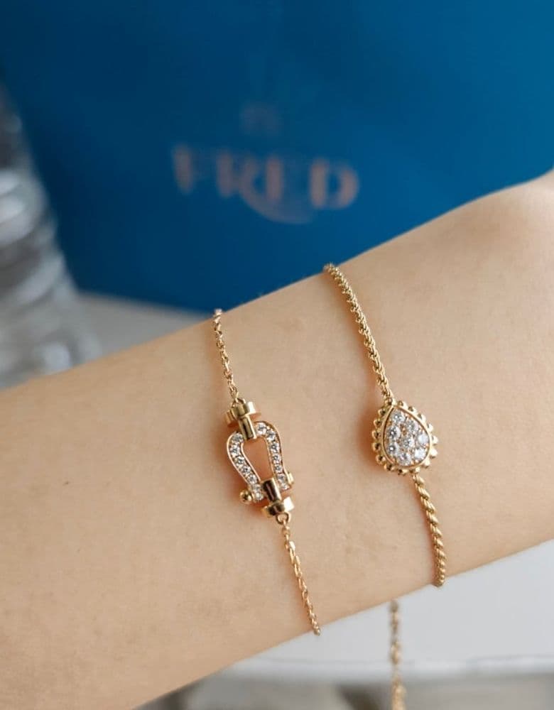 Fred Force 10 Small Bracelet in Pink Gold