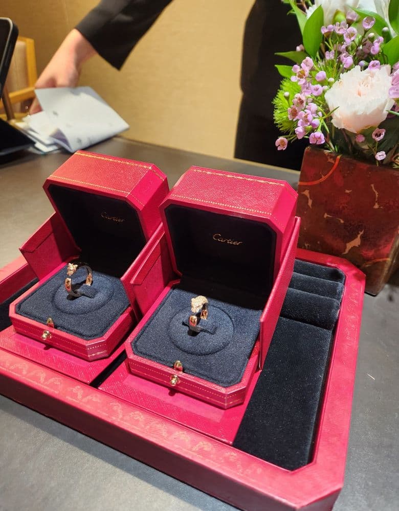 까르띠에 팬더링 웨딩 밴드