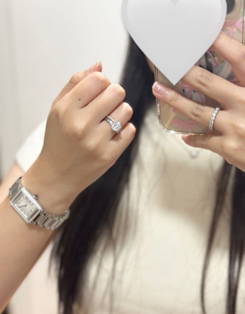 까르띠에 탱크 머스트 다이아 + 새틴 스트랩