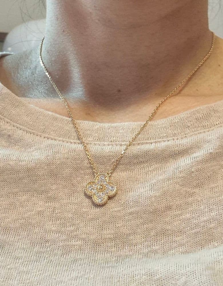 Van Cleef Vintage Alhambra Diamond Yellow Gold