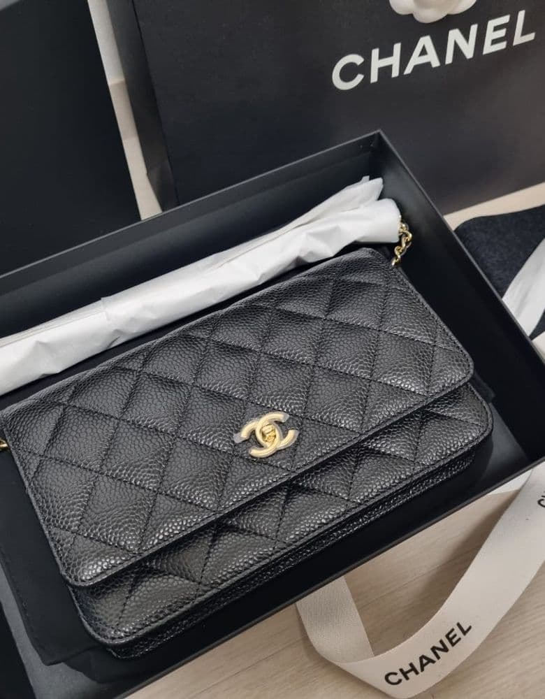 Chanel Turn Lock WOC, gold hardware