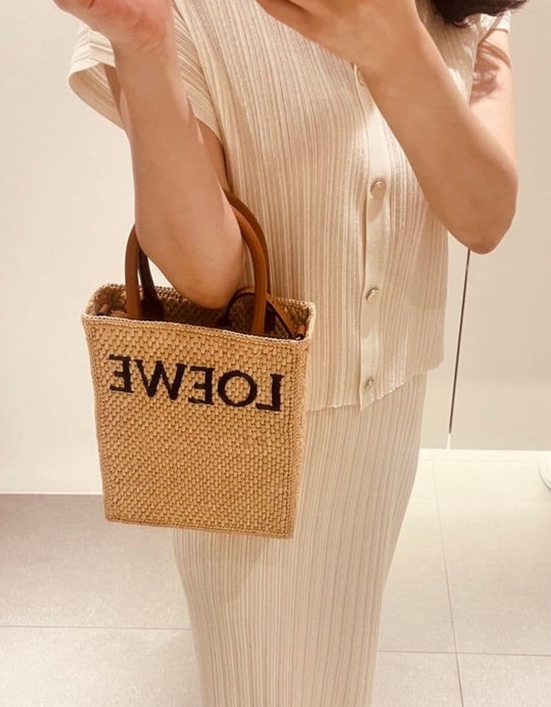 Loewe Standard Raffia Tote Bag