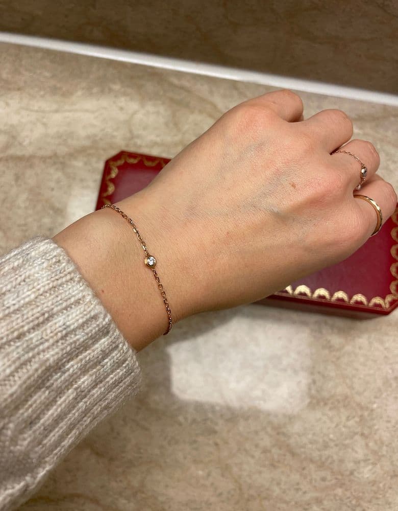 까르띠에 다무르 스몰 팔찌 로즈 골드