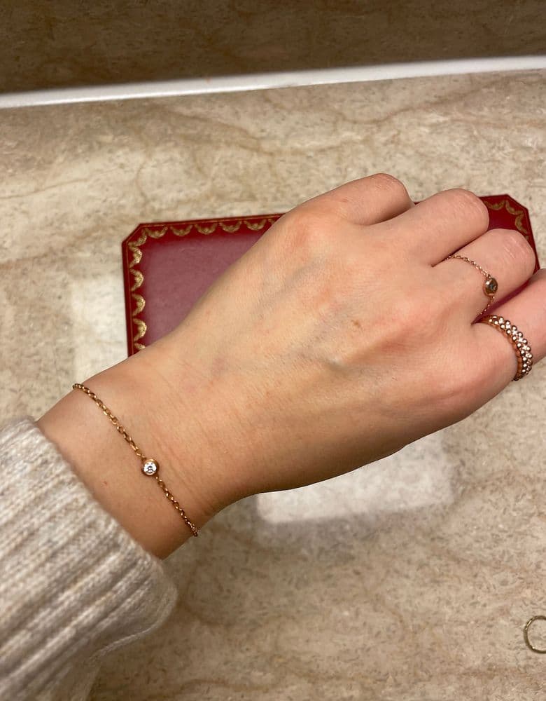 까르띠에 다무르 스몰 팔찌 로즈 골드