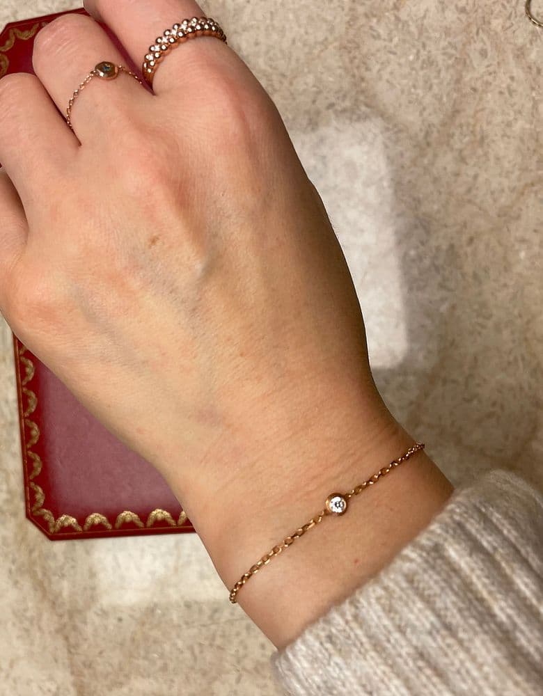 까르띠에 다무르 스몰 팔찌 로즈 골드