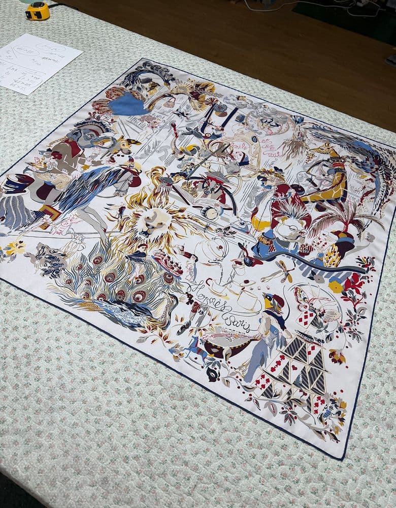 I framed an Hermès scarf – it looks amazing! And now I'm totally obsessed with scarves...