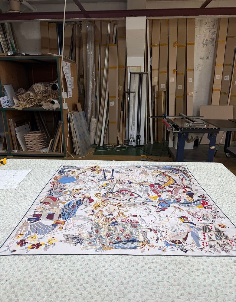 I framed an Hermès scarf – it looks amazing! And now I'm totally obsessed with scarves...