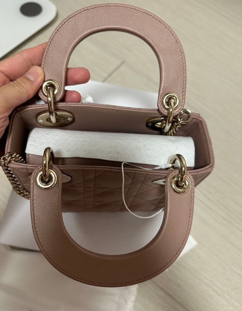 레이디 디올 미니 핑크