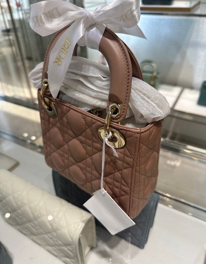 레이디 디올 미니 핑크