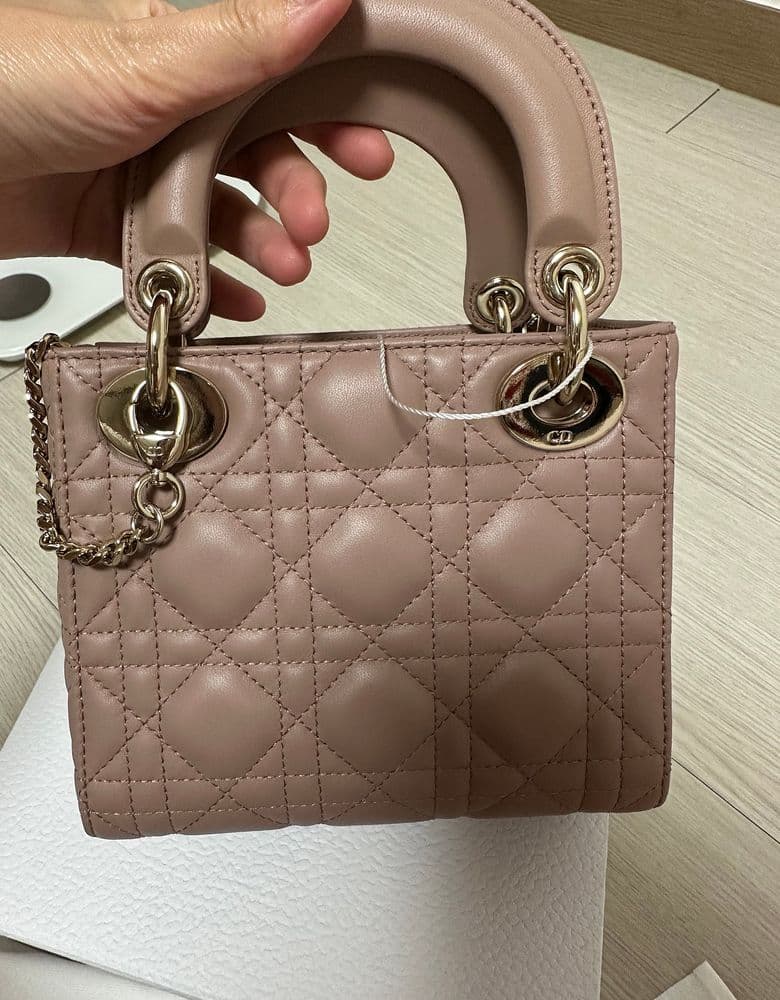 레이디 디올 미니 핑크