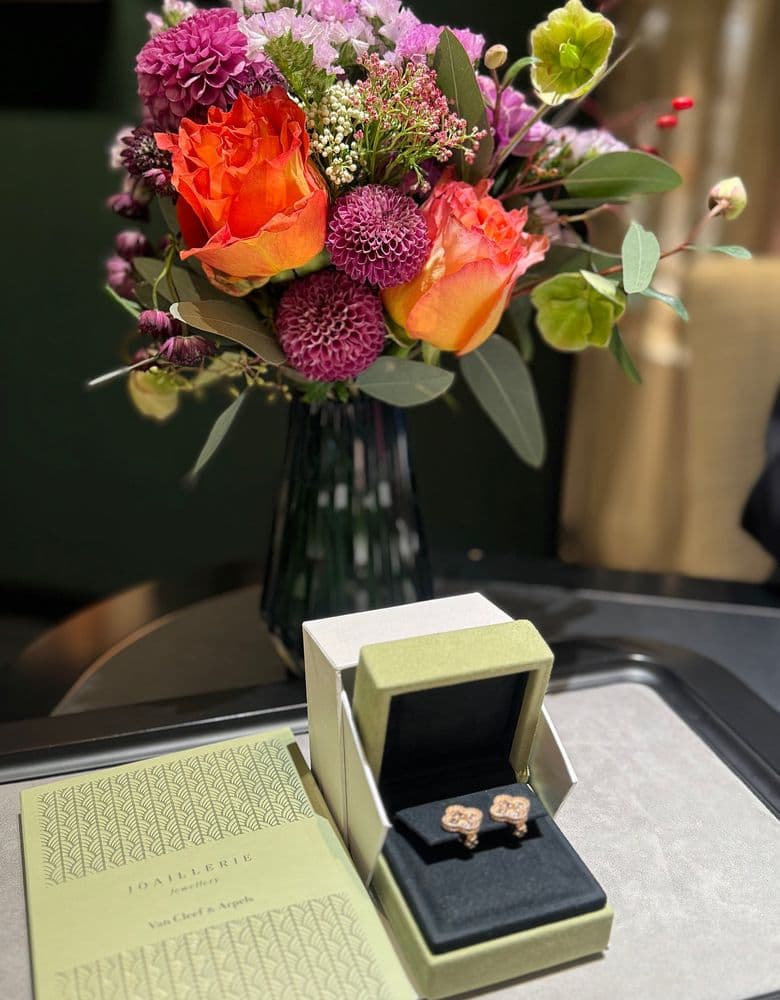 반클리프 앤 아펠 빈티지 해머드 이어링&네크리스 로즈골드