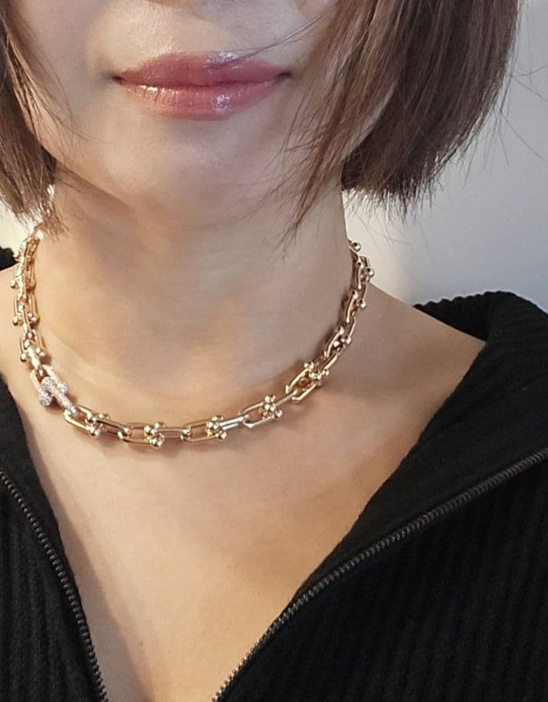 티파니 미디엄 링크 팔찌 (목걸이로 활용 법)