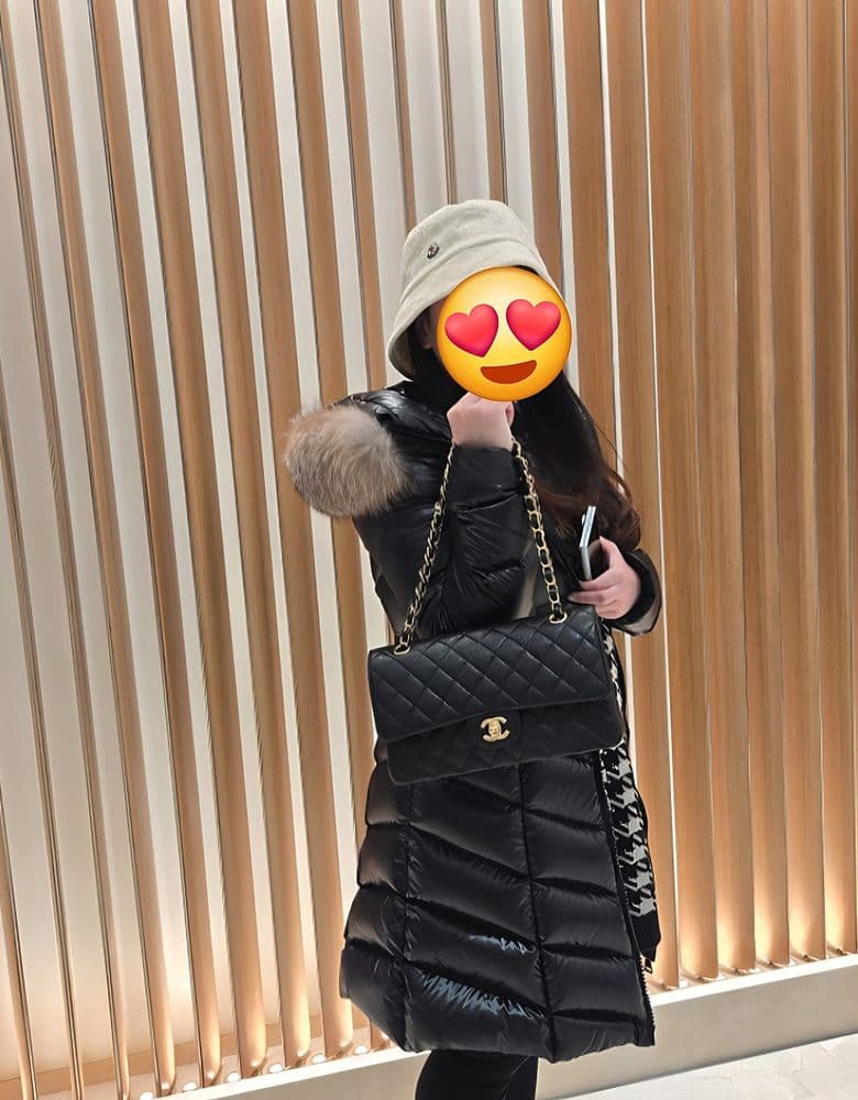 샤넬 클래식 미듐 금장