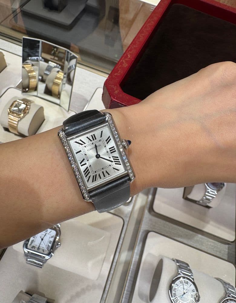 까르띠에 탱크머스트 다이아 라지