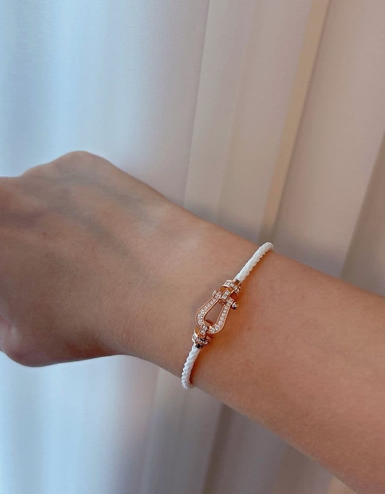 프레드 포스텐 팔찌 골드 케이블 포함 줄3개 착샷