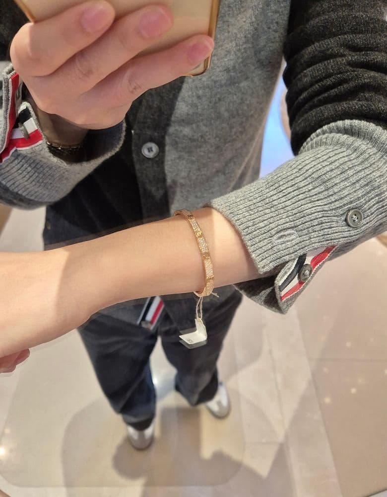 까르띠에 러브팔찌 로즈골드 미디엄 16호