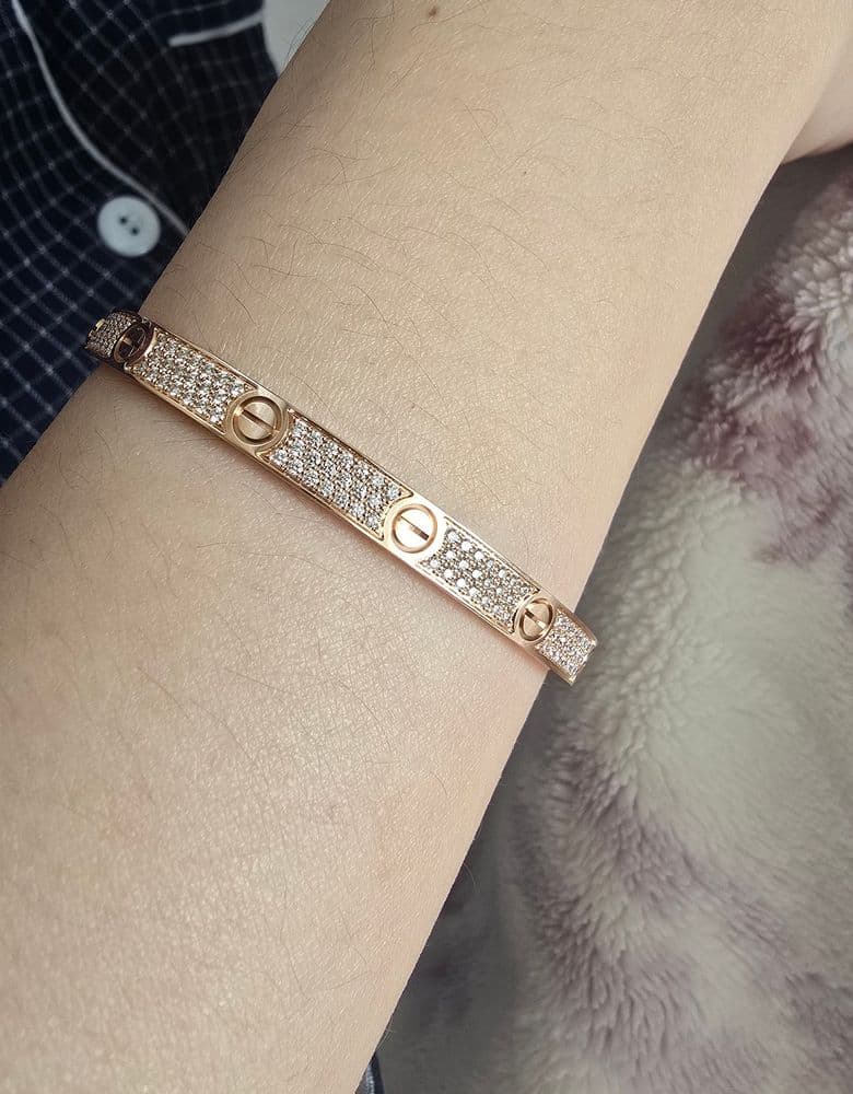 까르띠에 러브팔찌 로즈골드 미디엄 16호