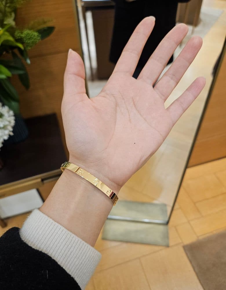 까르띠에 러브팔찌 클래식 옐골 18호