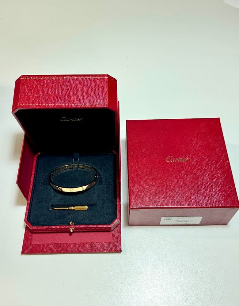 까르띠에 러브팔찌 클래식 옐골 18호