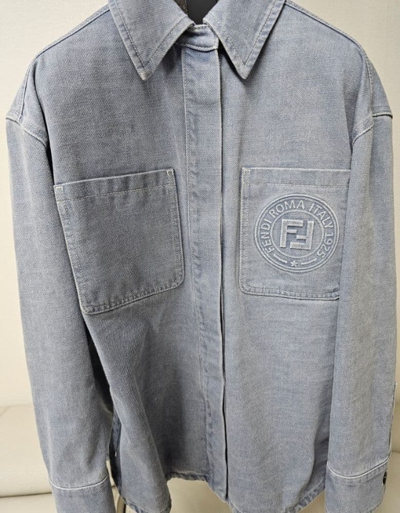 펜디 25SS 신상 블루 데님 고투 재킷