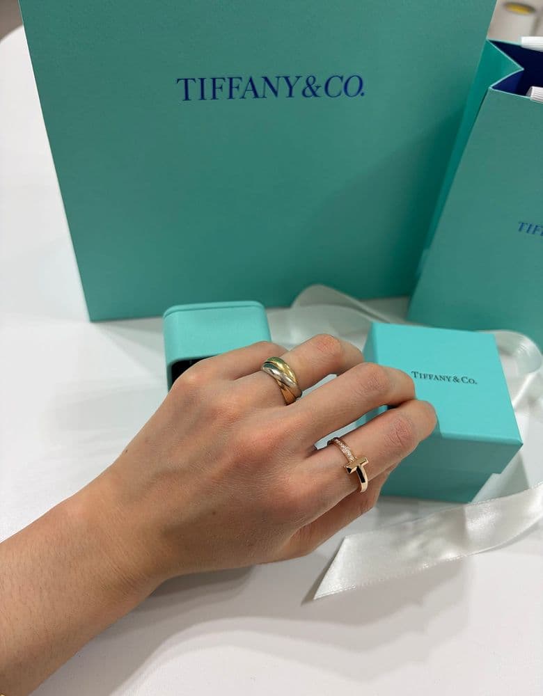 티파니앤코 티원링 하프파베 로즈골드 6호