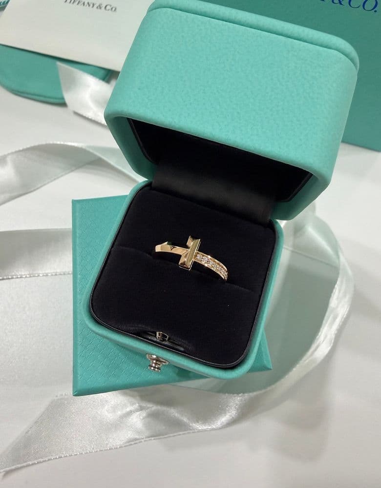 티파니앤코 티원링 하프파베 로즈골드 6호