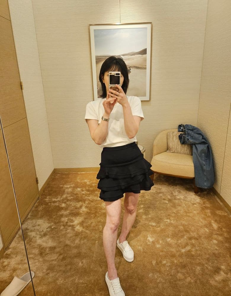 Louis Vuitton jeans and skirts.