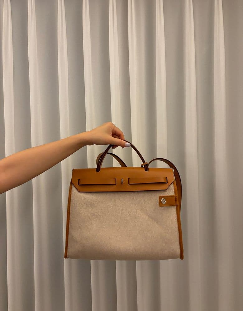 Just flipped my Hermès Herbag inside out! 🧡