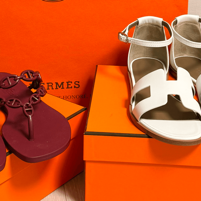 My first ever Hermes shoes, bought under the guise of preparing for a trip to Guam.